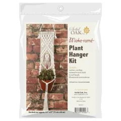 Solid Oak Make-Rame&trade; Three Beads Macram&eacute; Plant Hanger Kit