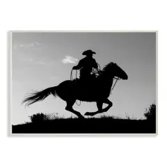 Stupell Industries Southwestern Cowboy Silhouette Wall Plaque