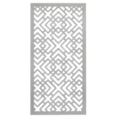 48" White Wood Abstract Farmhouse Wall D&eacute;cor