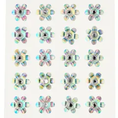 Clear Iridescent Bling Flower Stickers By Recollections&trade;