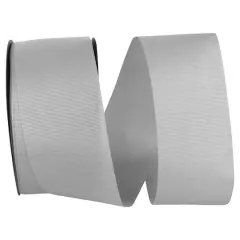 The Ribbon Roll 2.25" x 50yd. Grosgrain Allure Solid Ribbon Shell Gray
