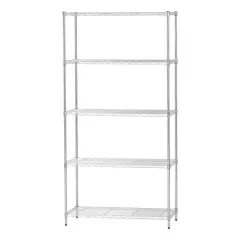 Iris&reg; 71" Silver 5-Tier Wire Rack Shelf