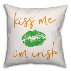 Kiss Me I'm Irish Throw Pillow