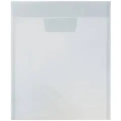 JAM PAPER Plastic Tuck Flap Letter Open End Envelopes, 12ct. Smoke Gray