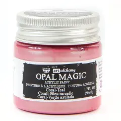 Finnabair&reg; Art Alchemy Opal Magic Acrylic Paint, 1.7oz. Coral-Teal
