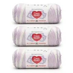 3 Pack Red Heart&reg; All In One Flower Power&trade; Yarn Wisteria