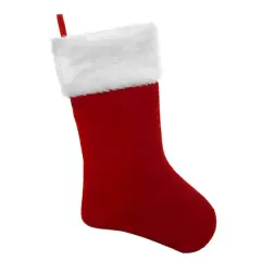 Haute Decor HangRight&trade; 20" Deluxe Red & White Fur Cuff Stocking, 4ct.