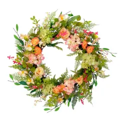 30'' Multicolored Rose Floral Bouquet Spring Wreath