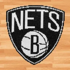 Camelot&reg; Dots Intermediate NBA Brooklyn Nets Diamond Painting Kit