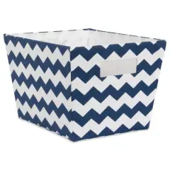 Polyester Chevron Trapezoid Bin Nautical Blue