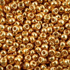 John Bead 8/0 Miyuki Glass Seed Beads, 12g Gold Galvanized