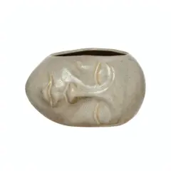 Hello Honey&reg; 6'' Reactive Glaze Stoneware Face Planter