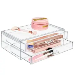 Sorbus Acrylic Cosmetic Organizer with 2 Rectangular Drawers