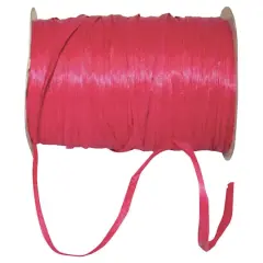 JAM Paper 1/4" Matte Raffia Ribbon, 100yd. Red Raspberry