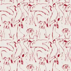 Surface Style Dog Doodle Ink Peel & Stick Wallpaper Lipstick