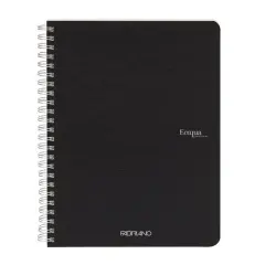 Fabriano&reg; EcoQua Spiral Bound Lined Notebook Black