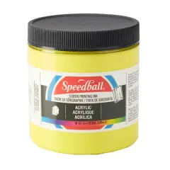 Speedball&reg; Acrylic Screen Printing Ink, 8oz. Process Yellow