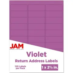 JAM Paper Standard Mailing Return Address Labels Violet