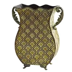 11.25'' Green Venetian Verdigris Metal Planter