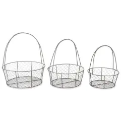 DII&reg; Round Nested Chicken Wire Basket Set