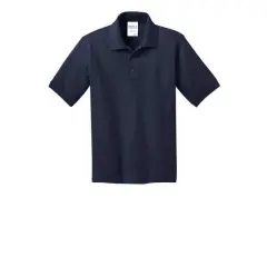 Port & Company&reg; Youth Core Blend Jersey Knit Polo Deep Navy