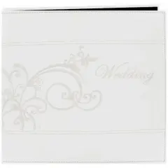 Pioneer&reg; Wedding Embroidered Leatherette Post Bound Album, 12" x 12"