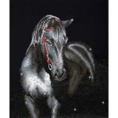 Diamond Dotz&reg; Intermediate Midnight Stallion Diamond Painting Kit