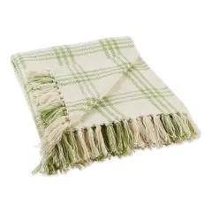 DII&reg; Antique Green Modern Farmhouse Plaid Throw