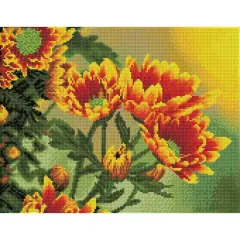 Diamond Dotz&reg; Intermediate Field Daisies Pre-Framed Diamond Painting Kit