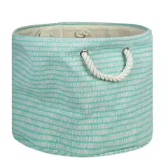 DII&reg; Medium Round Aqua Keeping Score Polyester Bin