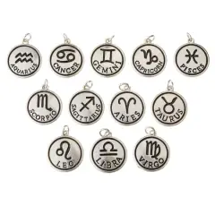 Rhodium-Colored Zodiac Charm Set by Bead Landing&trade;