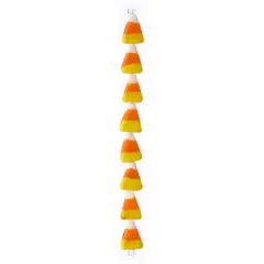 Yellow, Orange & White Candy Corn Glass Beads, 15mm by Bead Landing&trade;