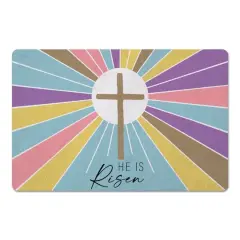 His Is Risen Colorful Floor Mat
