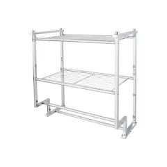 Organize It All 2-Tier Wall Mounted Shelf & Towel Rack 