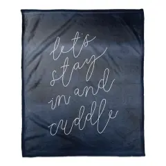 Stay In and Cuddle 50" x 60" Coral Fleece Blanket