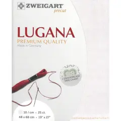Zweigart&reg; Precut Lugana 25 Count Fabric Pale Rose