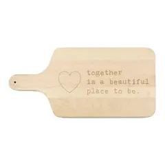 8" x 17" Together Favorite Place to Be Maple Paddle Cutting Board