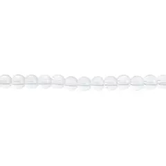 John Bead Earth's Jewels Natural Stone Round Beads, 6mm Crystal Quartz