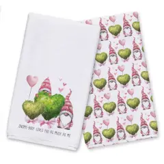Gnome-Body Loves You as Much as Me Tea Towel - Set of 2
