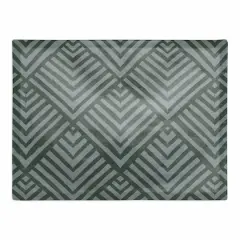 Watercolor Diamond Cotton Twill Placemat Emerald