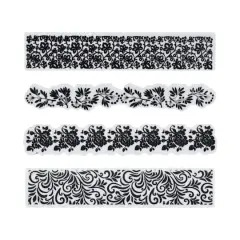 Floral & Foliage Border Cling Stamps, 4ct. by Recollections&trade;