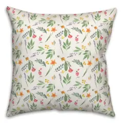 Spring Flower Bunches 18" x 18" Throw Pillow