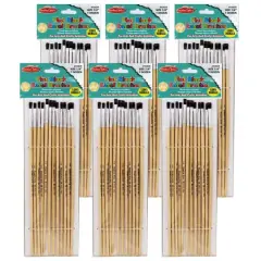 Charles Leonard 1/4" Flat Tip Brush Set, 6 Packs of 12