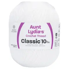 Aunt Lydia's&reg; Jumbo Crochet Cotton Thread, White