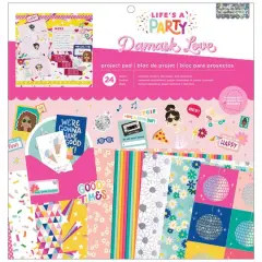 American Crafts&trade; 12" x 12" Damask Love Life's A Party Project Pad, 24ct.