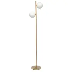 Simple Designs 66" Standing Tree Floor Lamp Gold