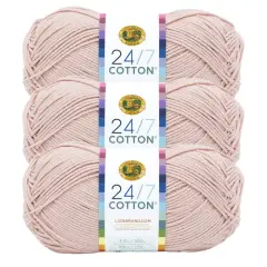 3 Pack Lion Brand&reg; 24/7 Cotton&reg; Yarn Beechnut