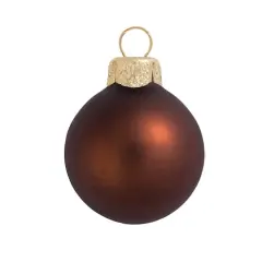 Whitehurst 6ct. 4" Matte Glass Ball Ornaments Chocolate Matte