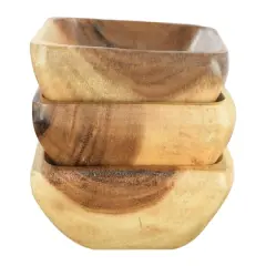 Hello Honey&reg; Square Acacia Wood Bowl Set