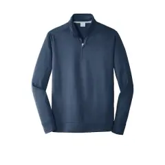 Port & Company&reg; Performance Fleece 1/4-Zip Pullover Sweatshirt Deep Navy